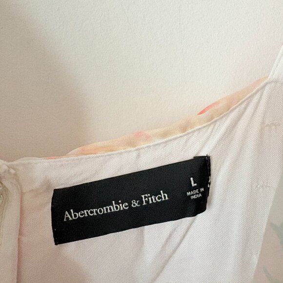 Abercrombie & Fitch Flirty Drama Ruffle Mini Dress Pastel Floral Size Large - Picture 11 of 11